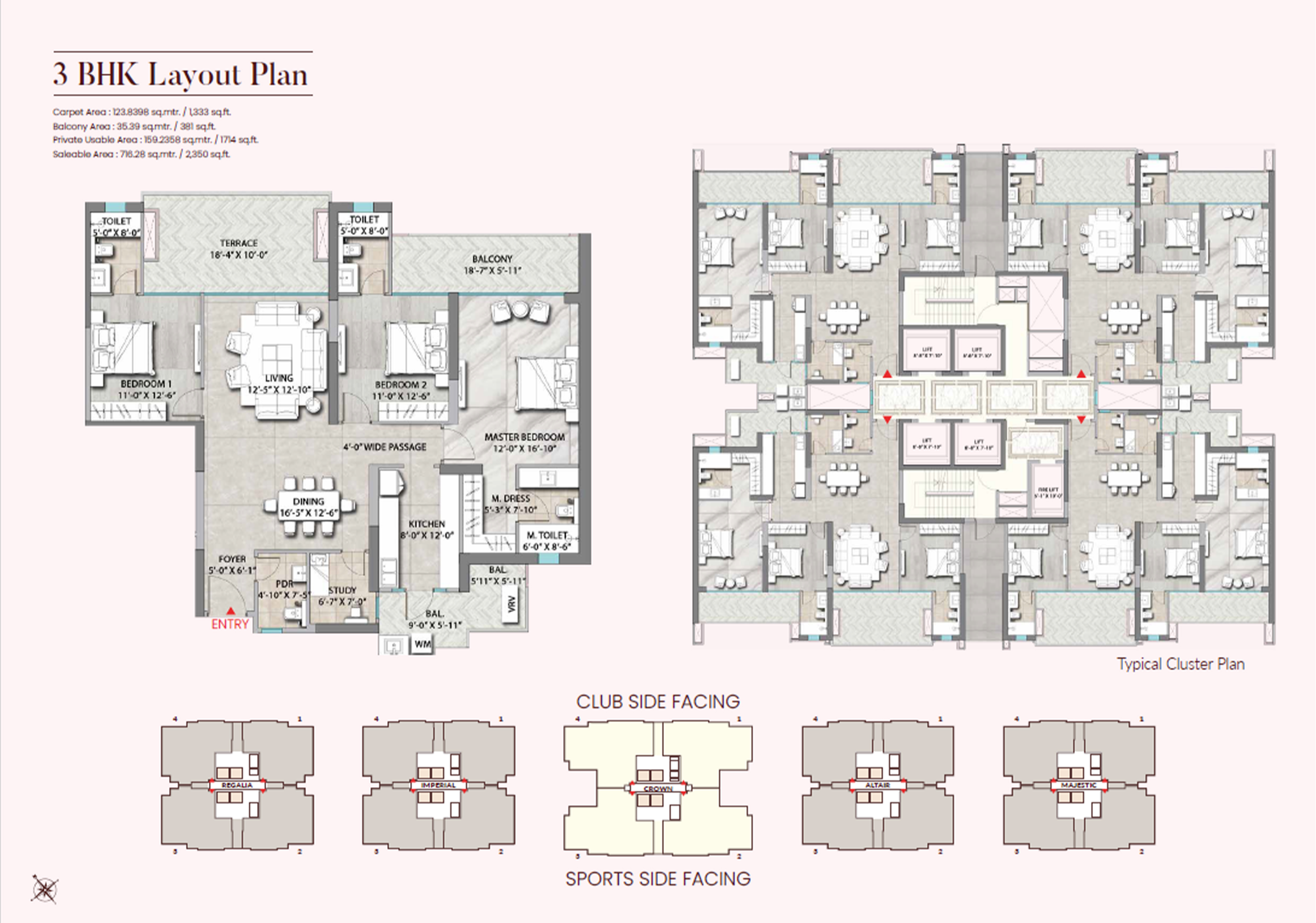 Suncity Monarch at Sector 78, Floor plan